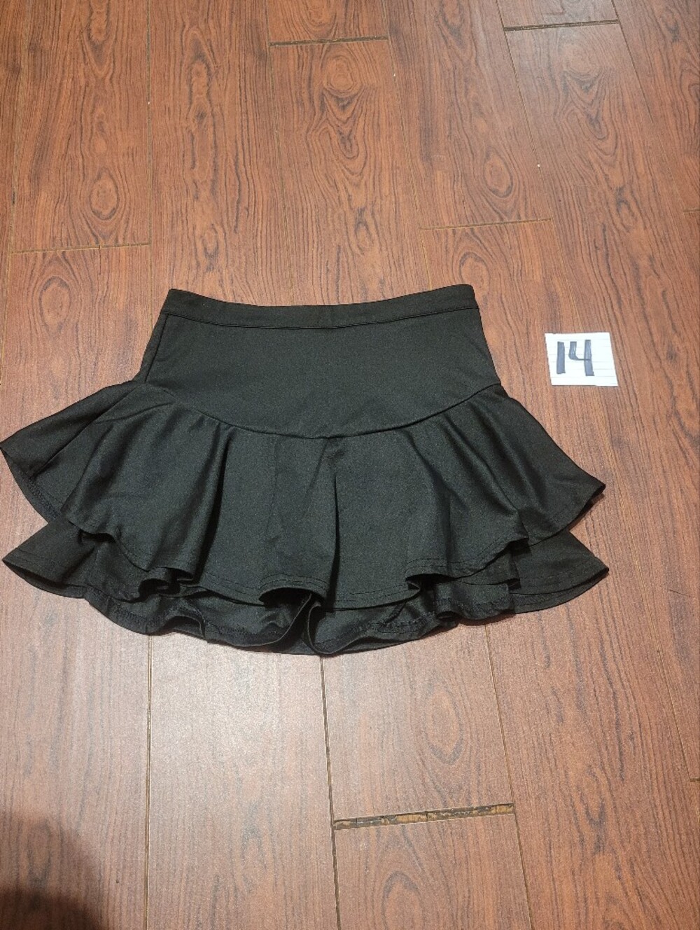 SHEIN Black Tiered Ruffle Skort